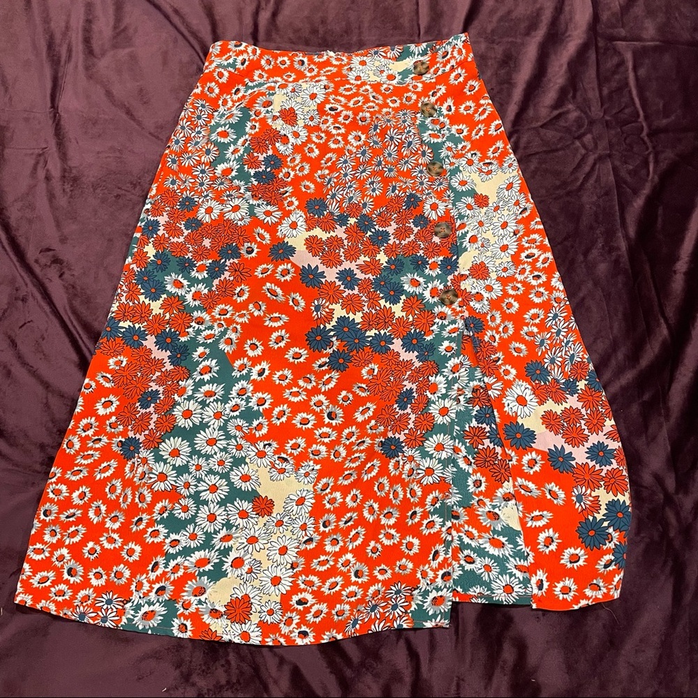 shein floral skirt